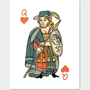 Character of Playing Card Queen of Hearts Posters and Art